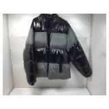 NOVAMEN jacket, nylon/polyester, black & gray, sz