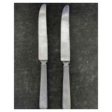 2 Sterling Silver Handle Knives, Tw 161.9g