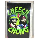 Sealed Cheech & Chong Faces Blacklight poster,