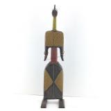 Ivory Coast  wooden statue with beads 91/2 x 39ï¿½