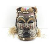 A Kuba Nyet Helmet mask with horns from the
