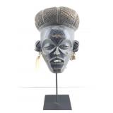 Chokwe Mwana Pwo Helmet Mask From Zaire. Genuine