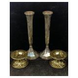 4 Candle Holders, Approx 6in Tall