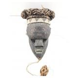 Salampasu Copper Covered Wood Warrior Mask From