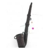 Baumum Bronze Ceremonial Pipe From Cameroon. 19in