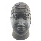 Large & Heavy,, Cast Bronze Nigerian King Bust