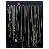 Fashion Metal Necklaces In Display