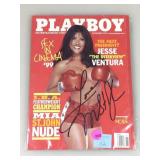 Signed sealed Playboy magazine, Mia St John