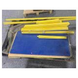 Pair 7ft Tall Metal Shelving with wood Shelves -