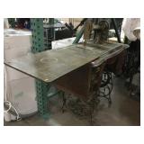 Vtg Franklin Rotary sewing machine on cabinet,