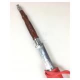 Asian style sword in decorative wood sheath w/red