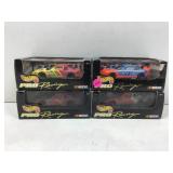 4 Hot Wheels NASCAR mini die-cast cars, J