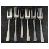 6 Sterling Silver 950 Forks, Tw 231.9g
