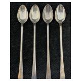 4 Sterling Silver Ice Tea Spoon, Tw 129.1g