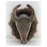Buffalo Head Ceremonial Helmet Mask. Authentic