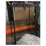 NSF Black metal rack w/3 shelves, approx