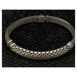 Sterling Silver Bracelet, Tw 18.2g, Sz 2ï¿½, Hinge