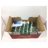 Coca-cola green glass pitcher w/23 green glasses