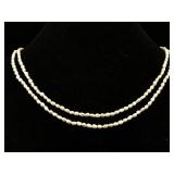14k Gold Clasp Pearl Necklace, Tw 15.8g, Sz 20in