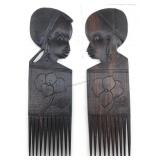 These are vintage style ,hand carved Ebony wood