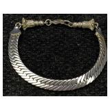 Sterling Silver Bracelet, Tw 16.9g, Sz 7ï¿½in Long
