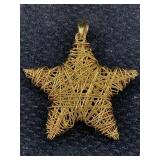 Sterling Silver Wire Star Pendant, Tw 12.5g,