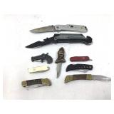 Pocket knives, pistol style, monkey on handle &