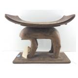 Carved African Ashanti Animal stool  to symbolize
