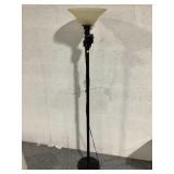 Metal floor lamp, approx 6ft tall