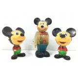 Vintage Mickey Mouse windup & pull string toys,