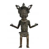 This is a Bamileke tribe bronze seated chief