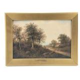 The label identifies the painting as A Lane in