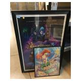 2-Disney Framed prints, approx 27x39in