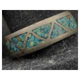 Sterling Silver Ring W/turquoise, Tw 6.4g, Sz 12