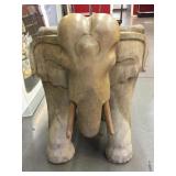 Hand Carved Wooden Elephant Chair. Approx 30in