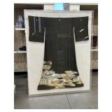 Vintage Japanese Kimono Formal In Display Case.