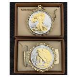 1944 Standing Liberty Half Dollar Necklace & Money