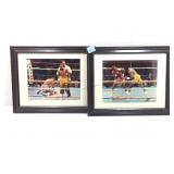 Two boxing framed pictures