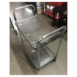 Metal 2-tier cart, approx 25x16x35in