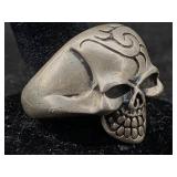 Sterling Silver Skull Ring, Tw 16g, Sz 12