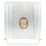 Antique 800 Silver Shell Cameo Brooch/Pendant In