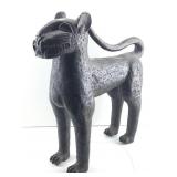 A Benin Bronze Leopard sculpture from Nigeria.