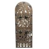7ft African Door Hand Carved Wooden Scenes With