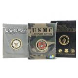 3 Military books, USMC & US Navy, sealed & US
