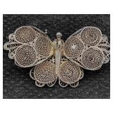 Vtg Sterling Silver Wire Brooch, Tw 13g, Sz 3ï¿½in