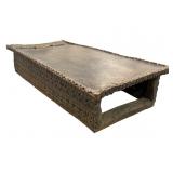 This is a vintage hand carved Bamileke tribal bed