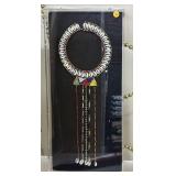 Maasai Style African Beaded Necklace In Display