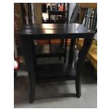 Wood side table, approx 20x14x24in
