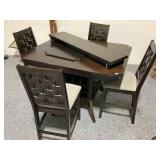 Wood counter height table w/chairs, approx