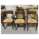 4 Vtg Chairs w/yellow seat